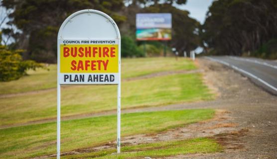 Bushfire Ahead Sign