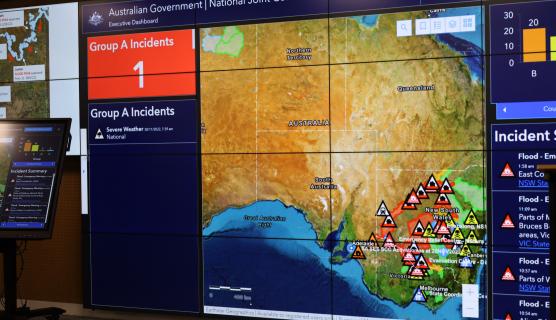 Screen in the National Situation Room