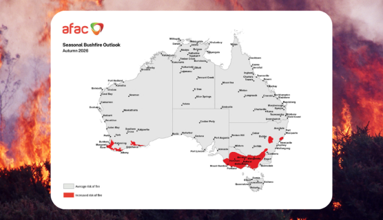 AFAC seasonal bushfire outlook 2026