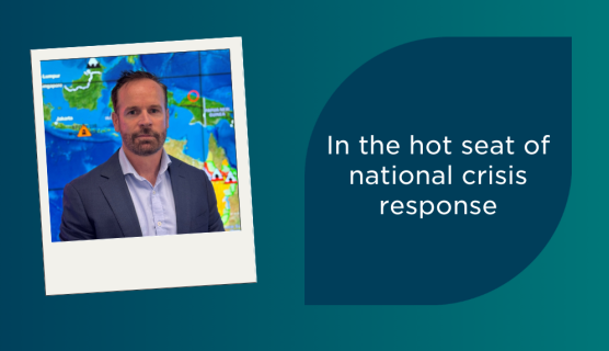 In the hot seat of national crisis response, picture of David long