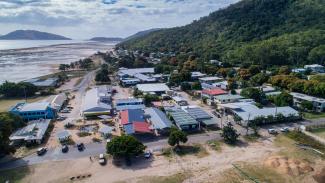 Aerial photos of Palm Island off the coast from Townsville, Qld