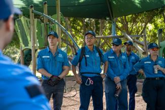 An image of five emergency services volunteers
