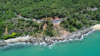 The Captain Cook Highway is undergoing extensive reconstruction to address the significant damage caused by Tropical Cyclone Jasper in December 2023.